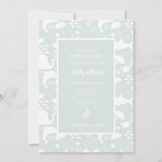 Onder het Zee Friends Pattern Kaart (Voorkant)