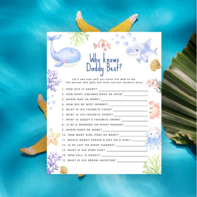 Onder het zee Game Wie kent papa het beste (Creator heeft geüpload)