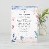 Onder het Zee Genderneutraal Baby shower Kaart (Staand voorkant)