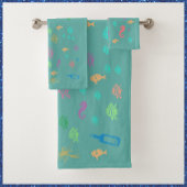 Onder het Zee "Genormaliseerde Ocean Blue Towel Se Bad Handdoek