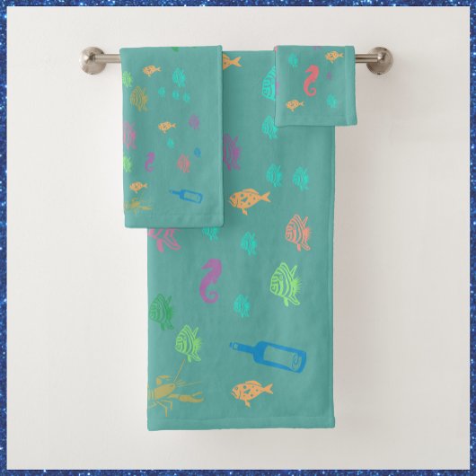Onder het Zee "Genormaliseerde Ocean Blue Towel Se Bad Handdoek