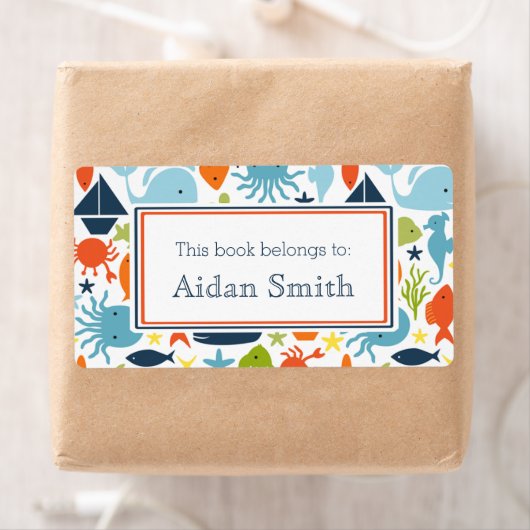 Onder het Zee gepersonaliseerd boek Etiket (Insitu)