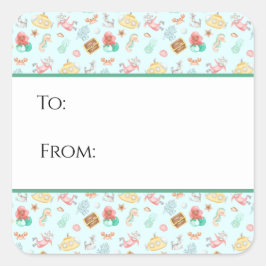 Onder het Zee Gift Label Sticker