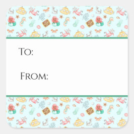 Onder het Zee Gift Label Sticker
