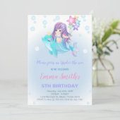 Onder het Zee Girl Party Kaart (Staand voorkant)
