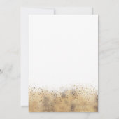 Onder het Zee Gold Mermaid Tail Quinceanera Kaart (Achterkant)