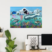 Onder het Zee Groot Poster (Thuiskantoor)
