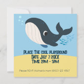 Onder het zee haaien jongens 1 verjaardag kaart (Achterkant)