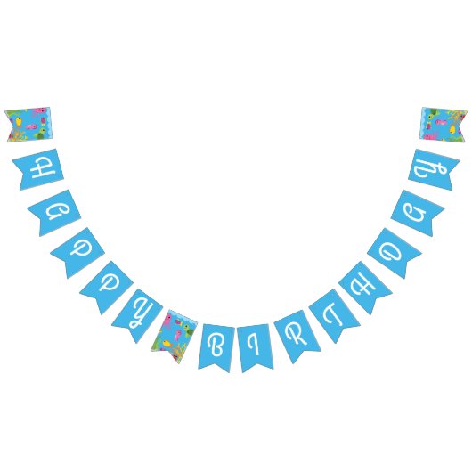 Onder het Zee Happy Birthday Bunting Banner (Alle)