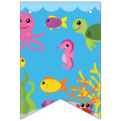 Onder het Zee Happy Birthday Bunting Banner (Eerste vlag)