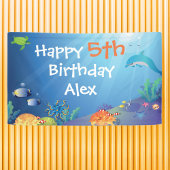 Onder het Zee Happy Birthday Kinder Spandoek