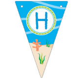 Onder het Zee Happy Birthday Party Vlaggetjes (Tweede vlag)