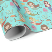 onder het Zee Happy Mermaid doet wat Mermaids doen Cadeaupapier (Rol Hoek)