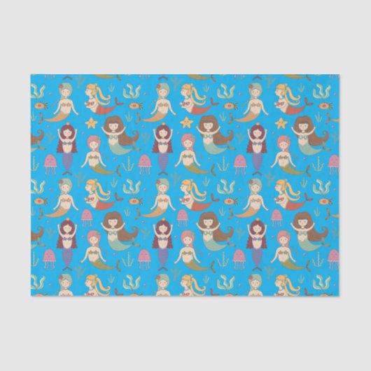 onder het Zee Happy Mermaid doet wat Mermaids doen Tissuepapier (Voorkant)