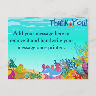 Onder het Zee Hartelijk dank Bedankkaart