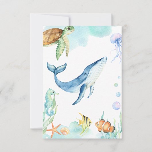 Onder het Zee Hartelijk dank Bedankkaart (Achterkant)