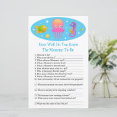 Onder het zee Hoe goed kent u de baby shower (Staand voorkant)