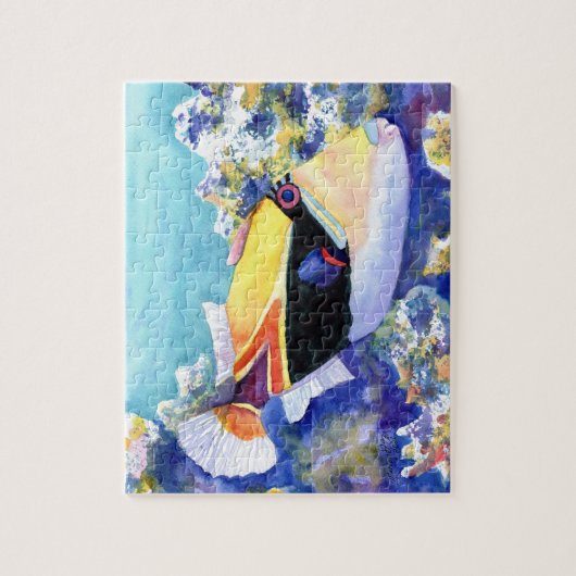 Onder het Zee Humu Trigger Fish Legpuzzel (Verticaal)