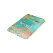 Onder het Zee in Koraal en Blauw Blauwgroen Badmat (Gekanteld)