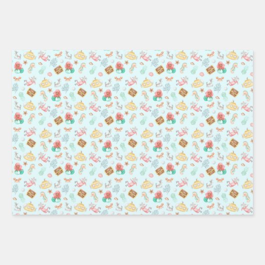 Onder het Zee Inpakpapier Vel (Voorkant 3)