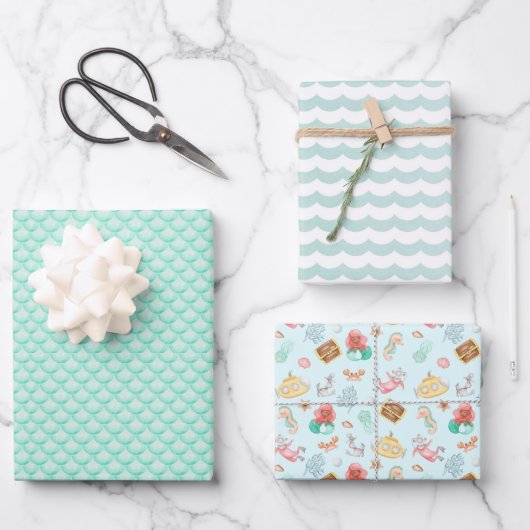 Onder het Zee Inpakpapier Vel (Voorkant)