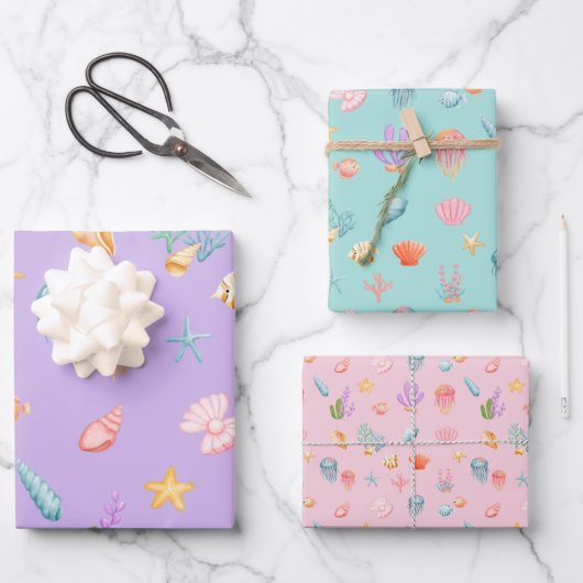 Onder het Zee Inpakpapier Vel (Voorkant)