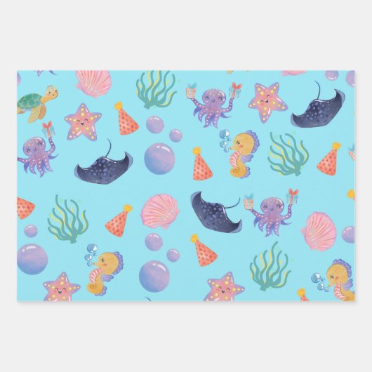 Onder het Zee Inpakpapier Vel (Voorkant 3)