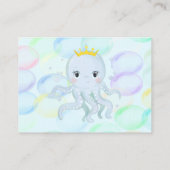 Onder het Zee is de prins Octopus jongen die op Ba Visitekaartje (Achterkant)