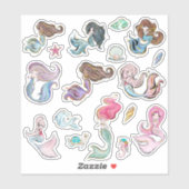 onder het zee is de verpakking mermaids - sticker  (Vel)