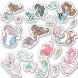 onder het zee is de verpakking mermaids - sticker 