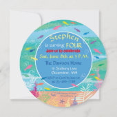 Onder het Zee is de vierde verjaardag van de haaie Kaart (Achterkant)