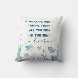 Onder het zee is een jongen oceaan dieren kwekerij kussen