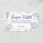 Onder het Zee is een luierkaart voor een jongen Informatiekaartje (Voorkant)