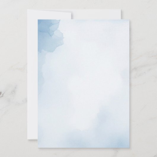 Onder het Zee is het een Boy Blue Baby shower Kaart (Achterkant)