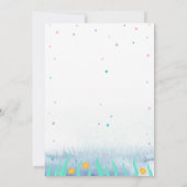 Onder het Zee is Mermaid Seashell Star Baby shower Kaart (Achterkant)