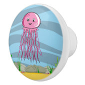 Onder het Zee Jelly Fish Ceramic Knob Keramische Knop (Rechts)