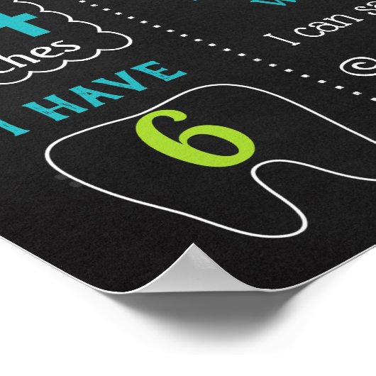 Onder het zee Jelly fish Turtle Birthday-teken Poster (Hoek)