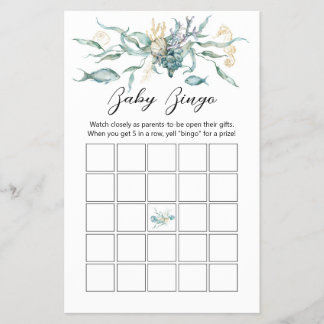 Onder het Zee Jellyfish Baby Bingo Kaart Spelbord