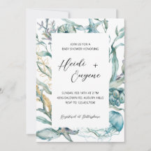 Onder het Zee Jellyfish Baby shower Invitation