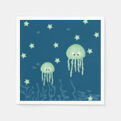 Onder het Zee Jellyfish Baby shower Servet (Voorkant)