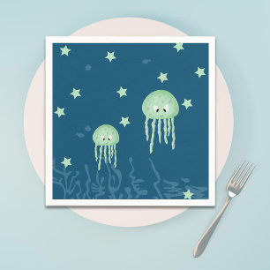 Onder het Zee Jellyfish Baby shower Servet