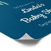 Onder het Zee Jellyfish Baby shower Welkom Poster (Hoek)