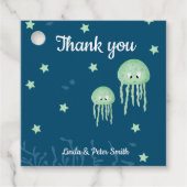 Onder het Zee Jellyfish Neutral Bedankt Bedankjes Labels (Voorkant)