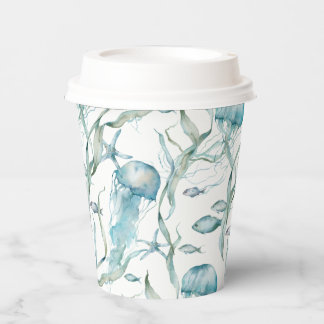 Onder het Zee Jellyfish Paper Cups Papieren Bekers