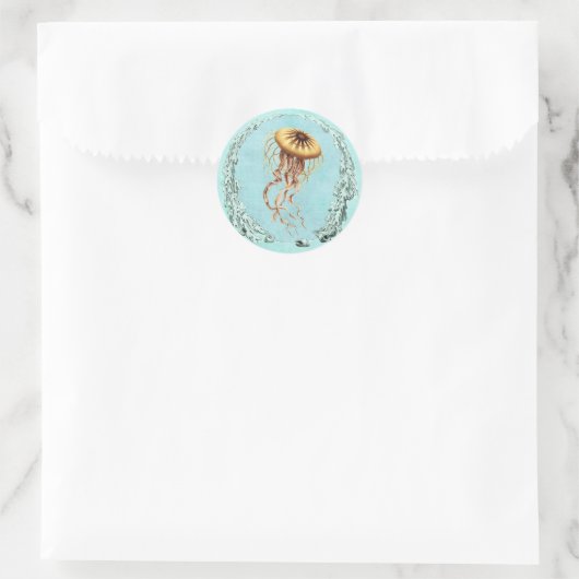 Onder het Zee Jellyfish Sticker (Tas)