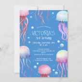 Onder het Zee Jellyfish Verjaardagsfeest Kaart (Voorkant)