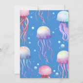 Onder het Zee Jellyfish Verjaardagsfeest Kaart (Achterkant)