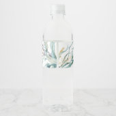 Onder het Zee Jellyfish Water Bottle Labels Waterfles Etiket (Achterkant)