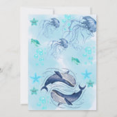 Onder het Zee Joy: Gepersonaliseerde Baby Boy Show Kaart (Achterkant)