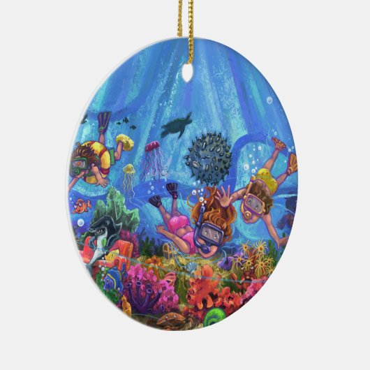 Onder het Zee Keramisch Ornament (Rechts)